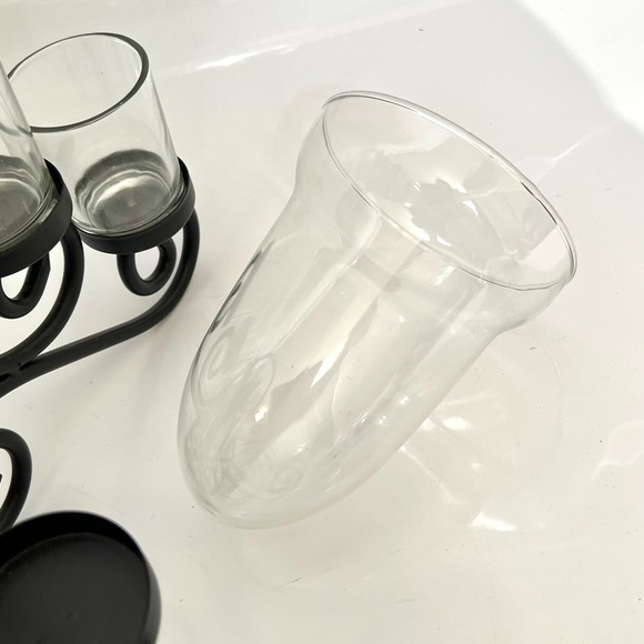 Vintage Wrought Iron Votive Candle With Vase Centerpiece NEW - Picture 8 of 16